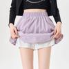 2025 Spring/Summer Women's Versatile Solid Color A-line Bud Skirt with Elastic High Waist