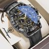Top Military Man Wristwatch Waterproof Luminous Chronograph Leather Exquisite Watches Men Sports Quartz Watch