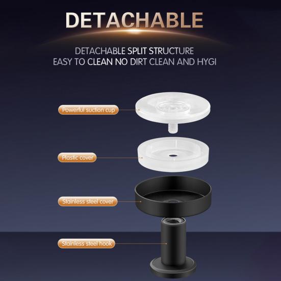 Suction Cup Hooks No Drill Wall Hooks Removable Heavy-duty Stainless Steel Hooks for Bathroom Shower Towels Door Wreaths Glass Window