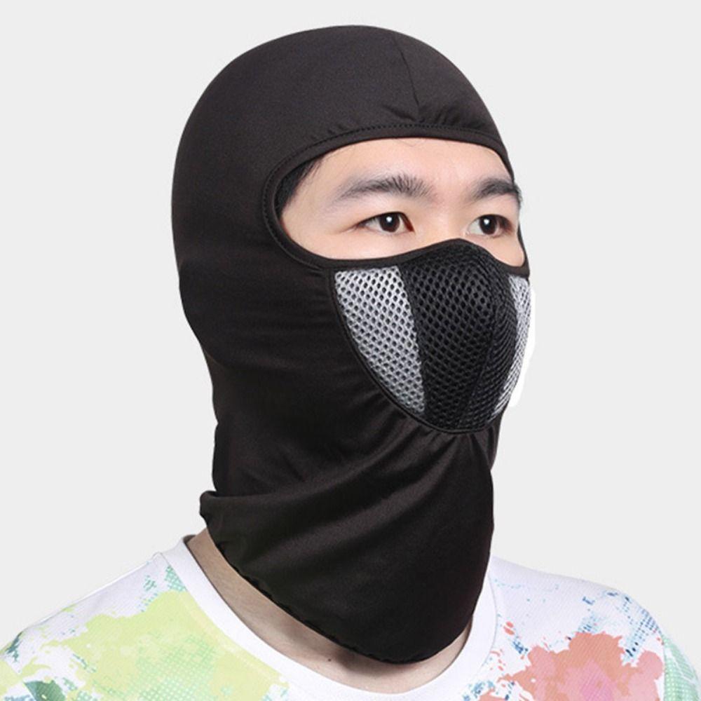 Breathable Mesh Motorcycle Balaclava Windproof Full Face Cover Soft Bike Head Mask Summer
