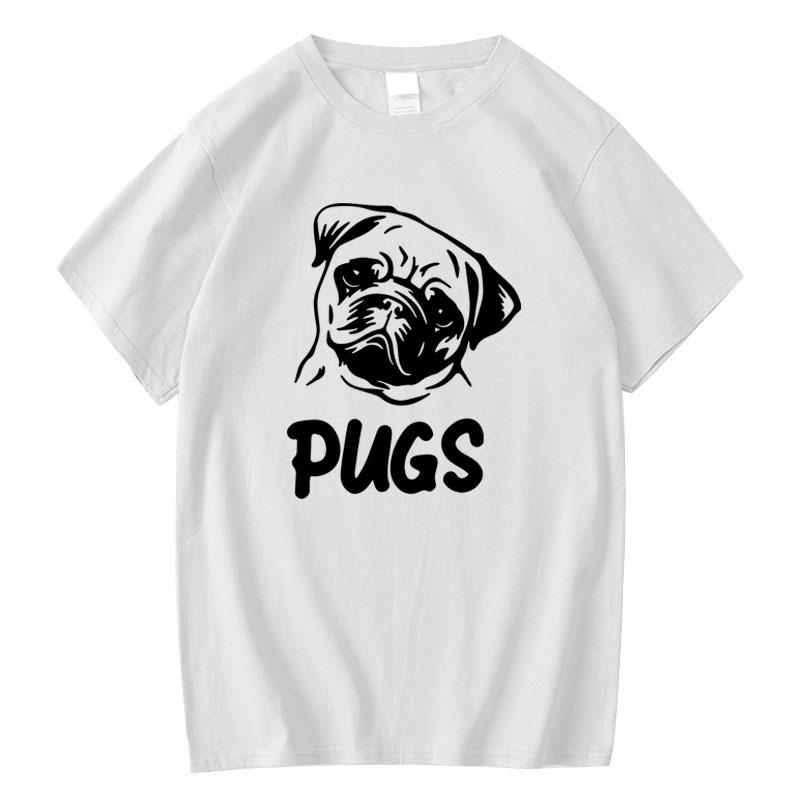 Mens Tshirt 100 Cotton Casual Pug Print Mens T Shirts Fashion Summer Casual Loose Men Tshirt Shirts Tops Men Tshirt Tees S