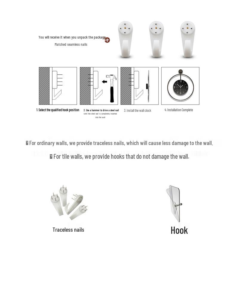 Luxury Silent Wall Clock: Modern, Stylish Timepiece for Living and Dining Rooms