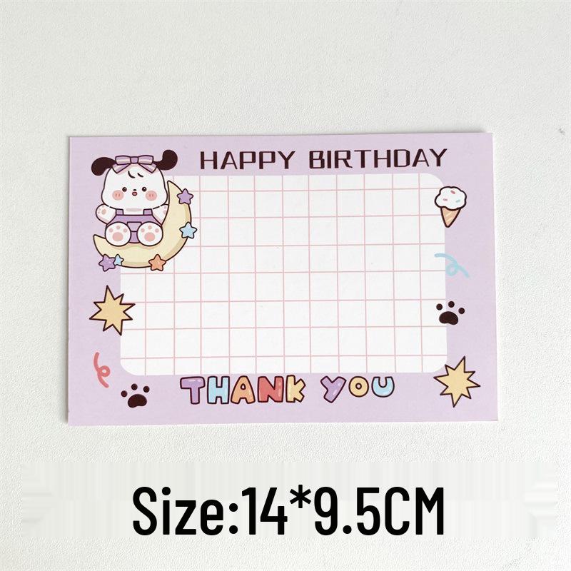 Exquisite Minimalist Cartoon Greeting Card - Christmas & Birthday Wishes