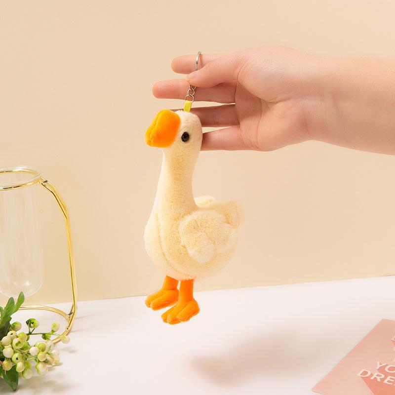 Cute Big White Goose Plush Doll Pendant Toy Short Plush & PP Cotton Children 7-14 Years Old 17cm жёлтый