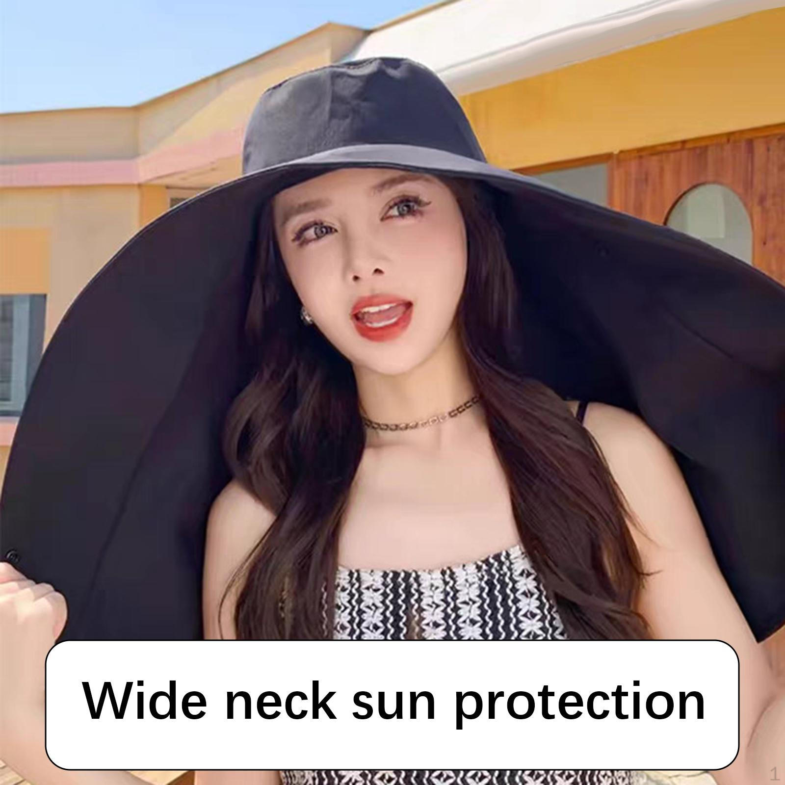 

Солнцезащитная шляпа-козырек, модная складная пляжная шляпа с хвостиком для активного отдыха на природе Black