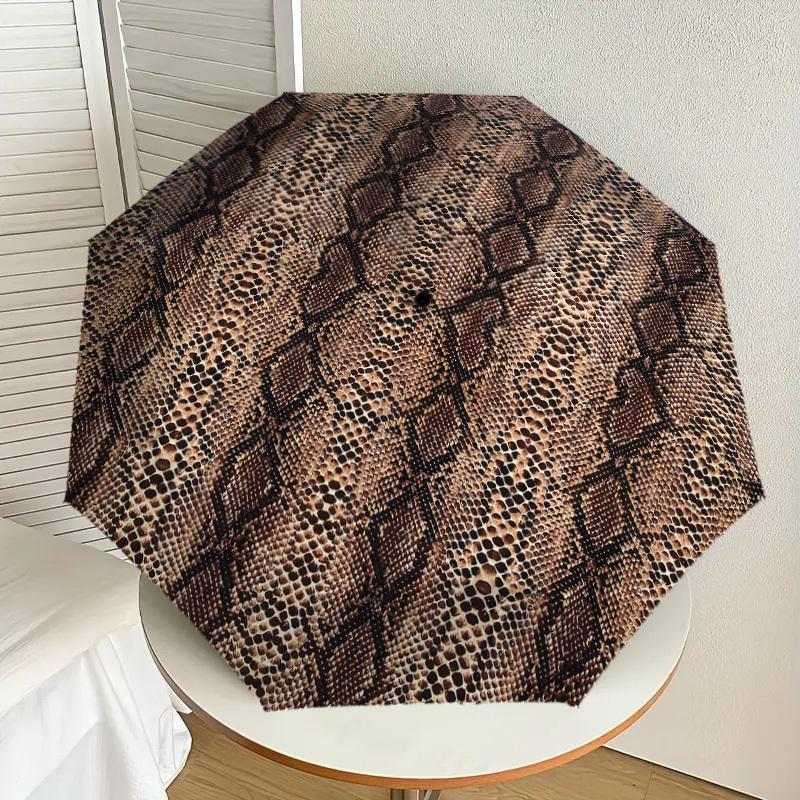 1pc Snake Print Pattern Umbrella Design Automatic Opening and Closing Umbrella, High-quality Travel Umbrella, Lightweight and Portable, -07