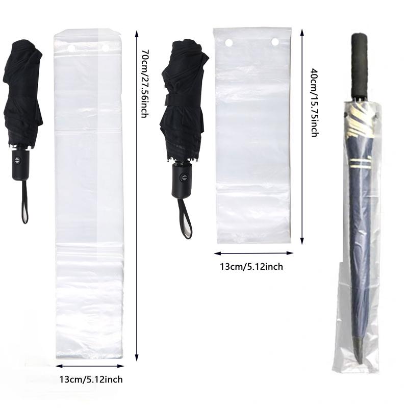 100pcs Disposable Umbrella Bags Long Short Style Transparent Waterproof Cover Shopping Mall Hotel Automatic Umbrella Machine Bag Cover