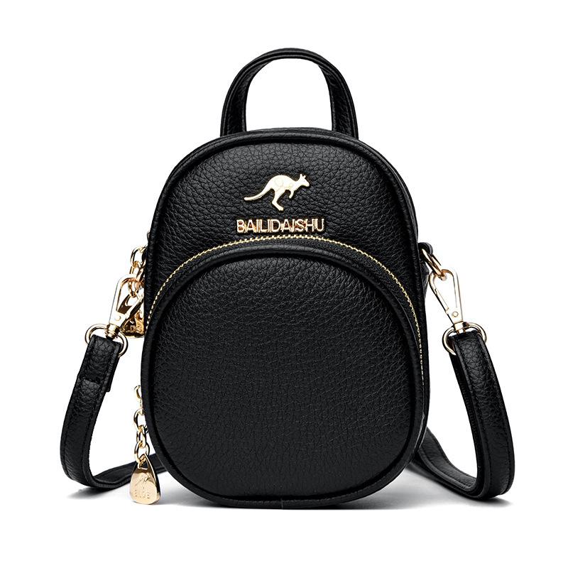 New Style of Genuine Leather Mobile Phone Bag for Women Hand-held Crossbody Bag  Head Layer Cowhide Shoulder Bag