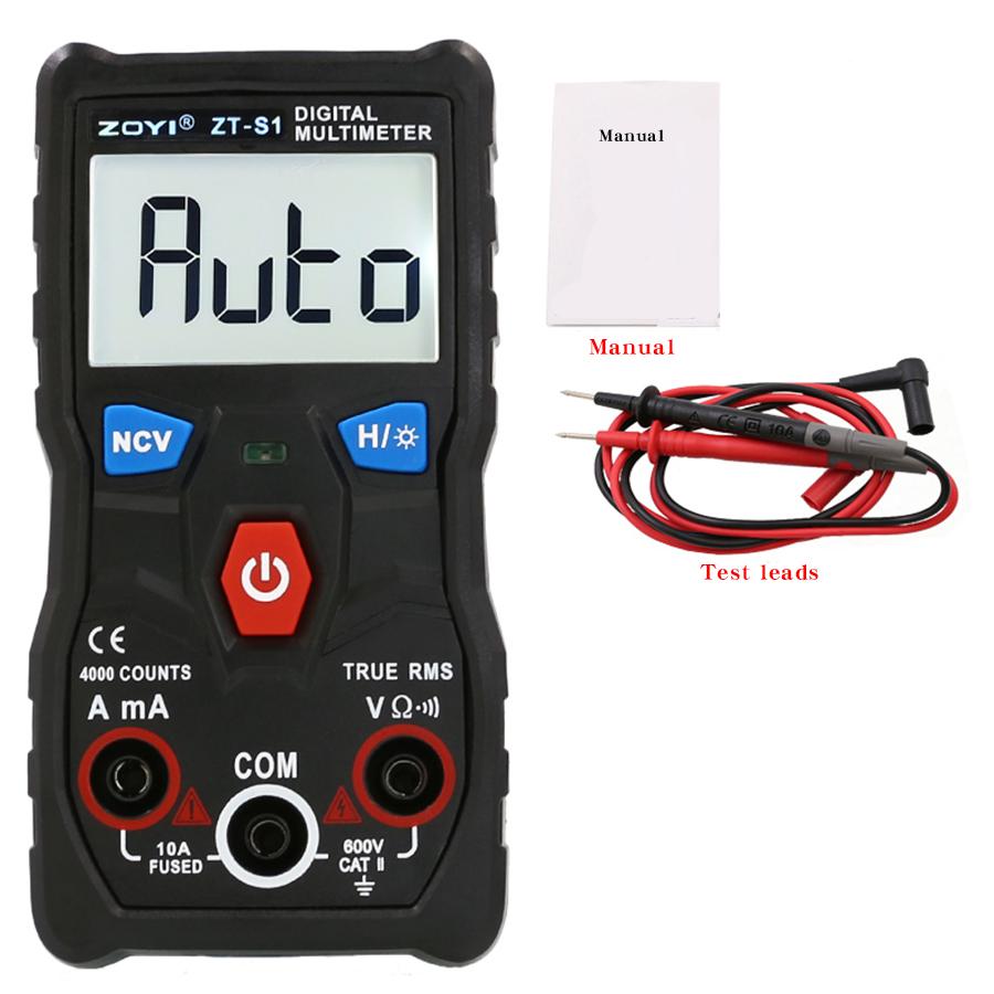 

ZOYI ZT-S1+ Smart Electrician Multimeter Побутовий високоточний цифровий міні автоматичний універсальний лічильник