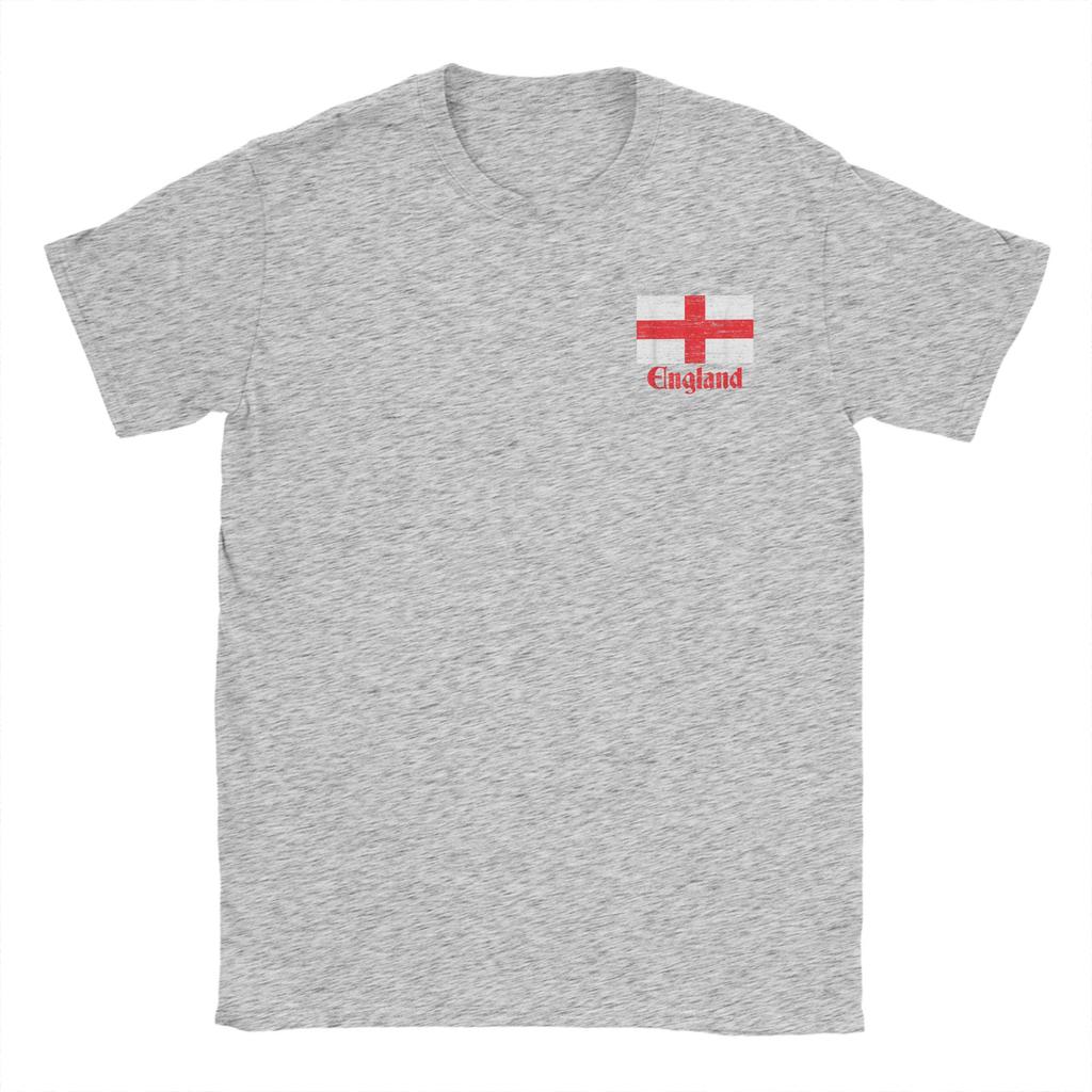 England St Georges Cross Flag English T Shirt for Men 100% Cotton Novelty T-Shirts Crewneck  Tees Short Sleeve Clothes Present