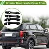 Door Handle Cover Trim for Kia Sportage 17-22 Black ABS 1Set