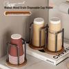 Newair Walnut Wood Disposable Cup Dispenser