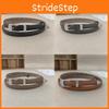Leather Womens Casual Belt With Silver Buckle For Jeans And Office Gift Wear
