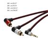 3.5mm RCA Male Connector Jacks Stereo Cable Y Plug to 2 RCA Male Adapter 3.5 Music Socket Connector to Headphone