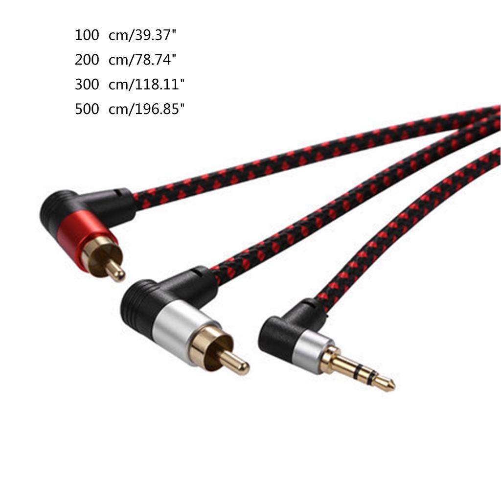 3.5mm RCA Male Connector Jacks Stereo Cable Y Plug to 2 RCA Male Adapter 3.5 Music Socket Connector to Headphone