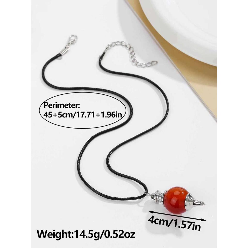 Natural crystal pendant, amethyst, spherical spirit pendant, Bohemian necklace, jewelry