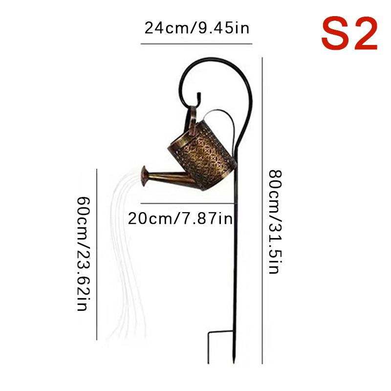 Solar Watering Can Light Hanging Waterfall Lamp Waterproof Outdoor Garden Decor Yard Porch Lawn Backyard Landscape Sun Led Lamp