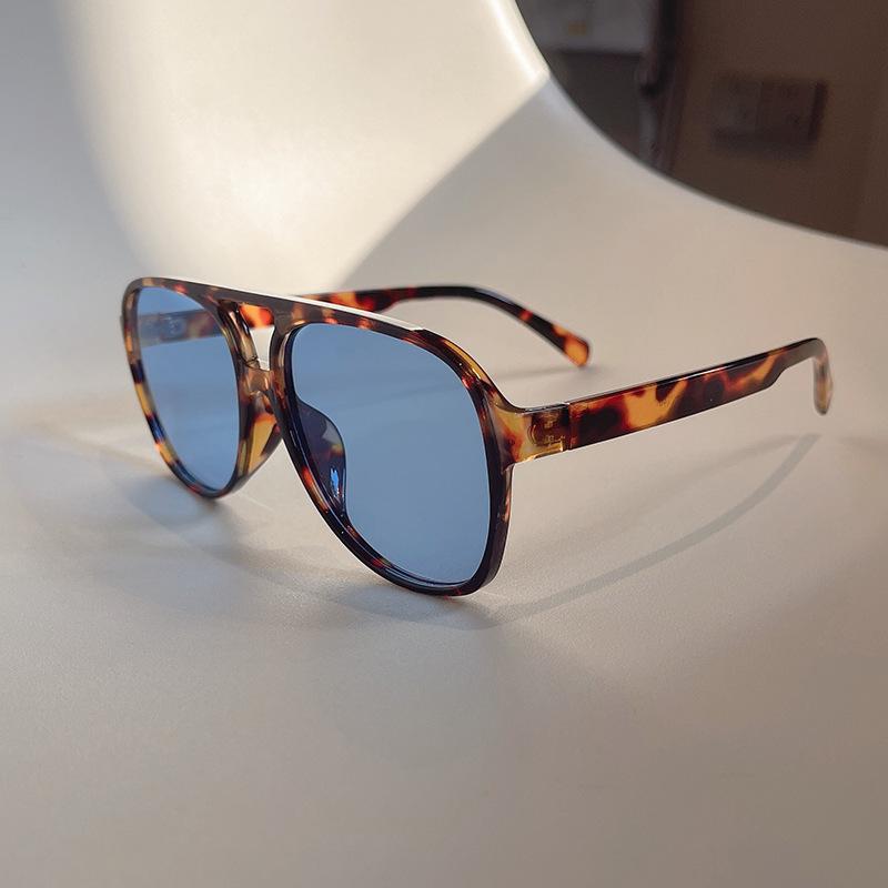 Pilot Shape Sunglasses Women Double Bridge Anti-reflective Women Sun Glasses Driving Fishing Men Glasses