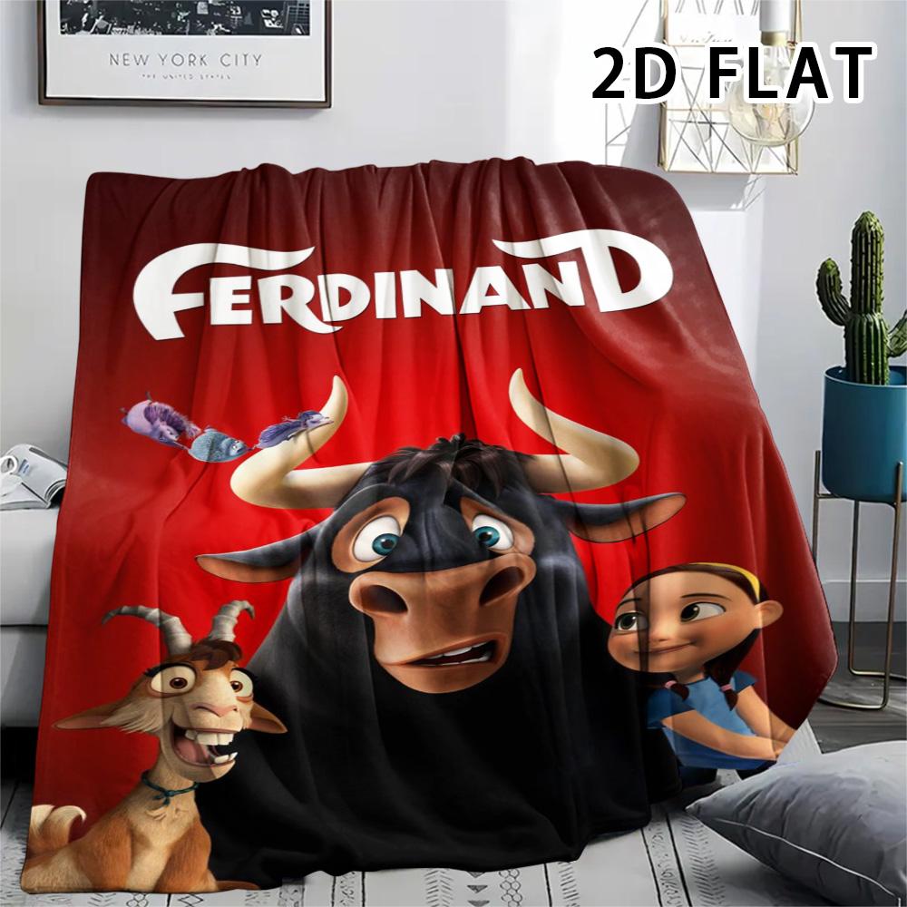 1 Stück Ferdinand-Print Flanelldecke, Hohe Qualität, Bequem für alle Jahreszeiten, Heimdekoration, Wärme und Komfort, Perfekt für Weihnachtsgeschenke