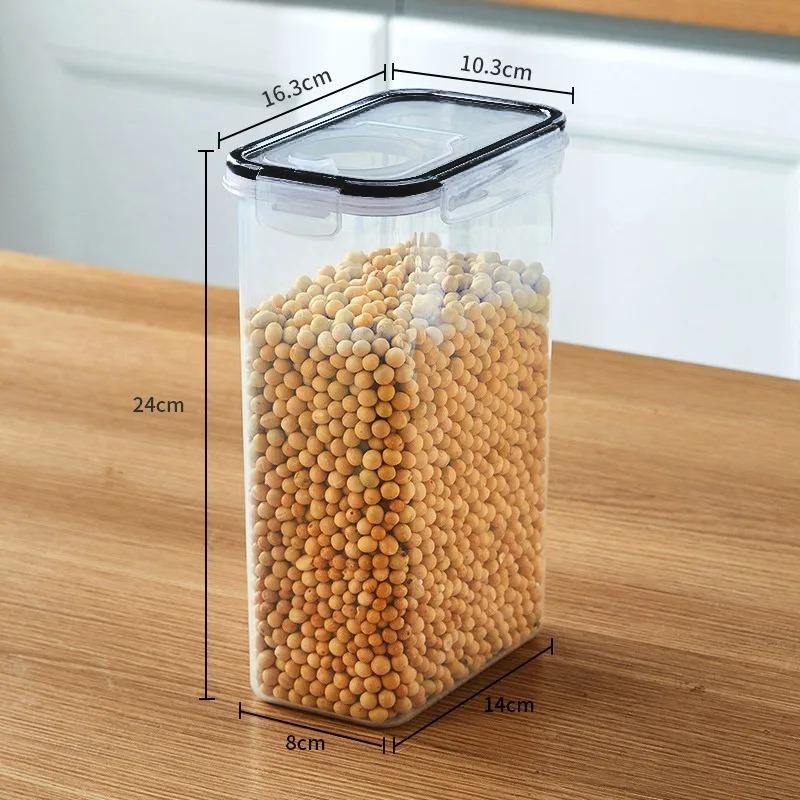 Kitchen Airtight Storage Jar Insect & Moisture Proof Container for Grains Flour Sugar Rice Other Dry Goods Food Storage Canister