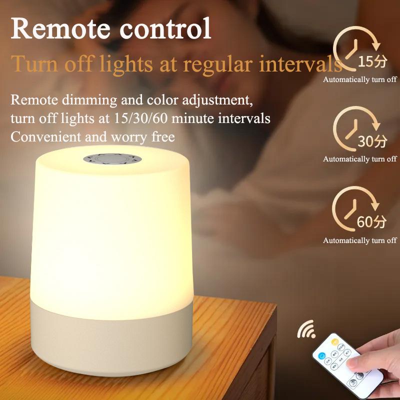Nattlampa USB-lampa Fjärrkontrollbrytare Ögonskydd Bokläslampa 3 Färgljus Sovrumsbord Sänglampa LED-lampa