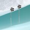 Advanced Sense Long Tassel  Earrings Elegant Floret Ear Studs  Valentine's Day