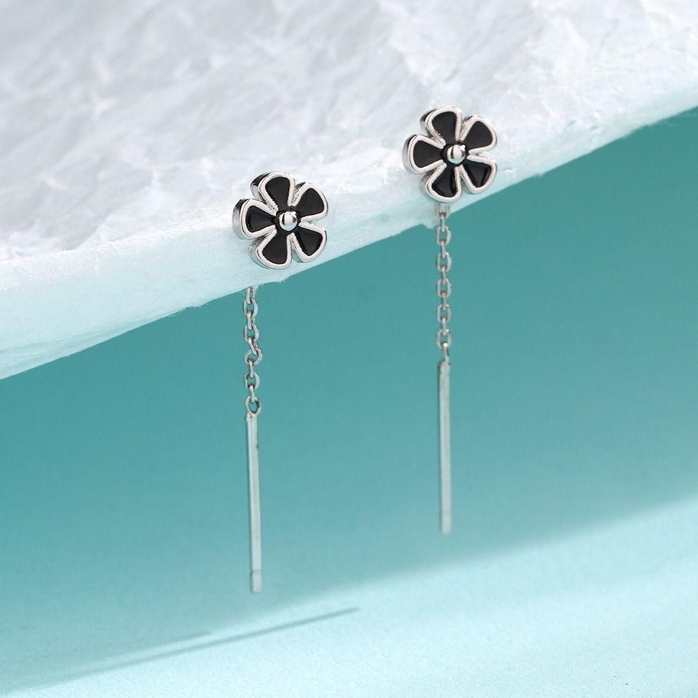 Advanced Sense Long Tassel  Earrings Elegant Floret Ear Studs  Valentine's Day