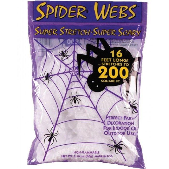 Décoration - CHAKS - Toile Araignée Blanche - 60g - Intérieur - Halloween
