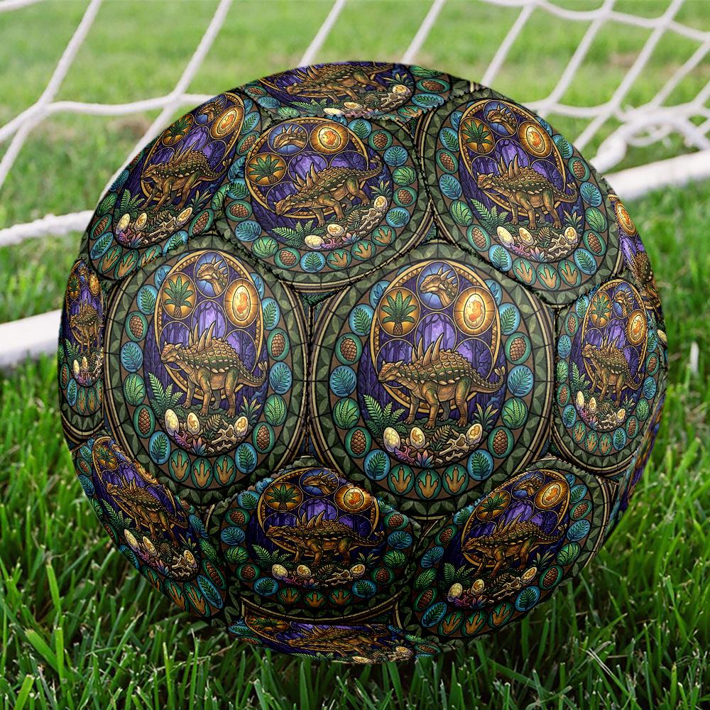 Prehistoric Glass Round Football Size 5 Adult Ball Suitable for Training Matches and Outdoor Team.