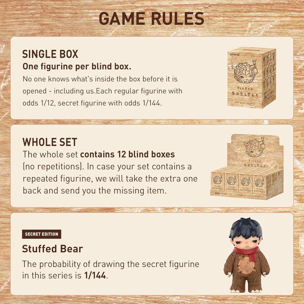 Hirono Shelter Series Figures, HIRONO Blind Box Figures, Random Design Action Figures Collectible Toys Home Decorations, Single Box