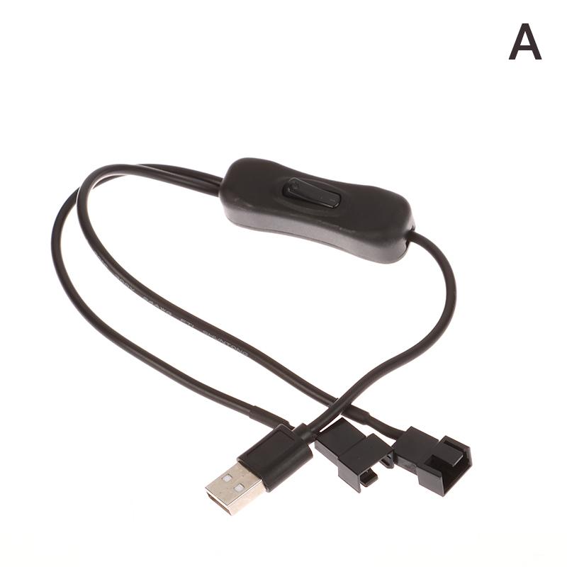 1 шт. 1 на 2 4-контактный USB-кабель 12 В на 5 В Кабель питания вентилятора корпуса компьютера Адаптер-кабель выключателя питания вентилятора с выключателем Вкл/Выкл