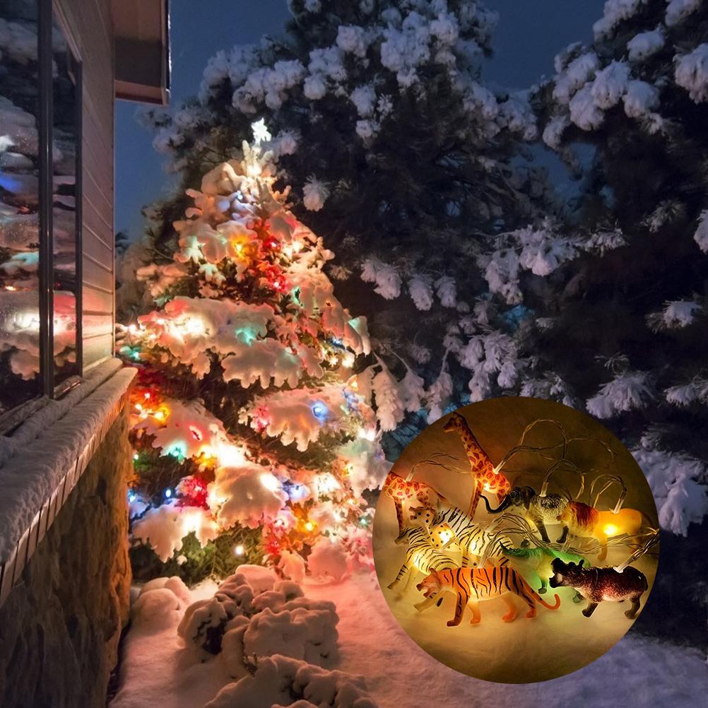 Animal String Lights 10 LEDs Small Animals String Lights Children Room Decoration for Kids Room