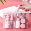 11Pcs/Set Refillable Bottle Funnel Dropper with Spoon Label Bag Transparent Visible Lotion Shampoo