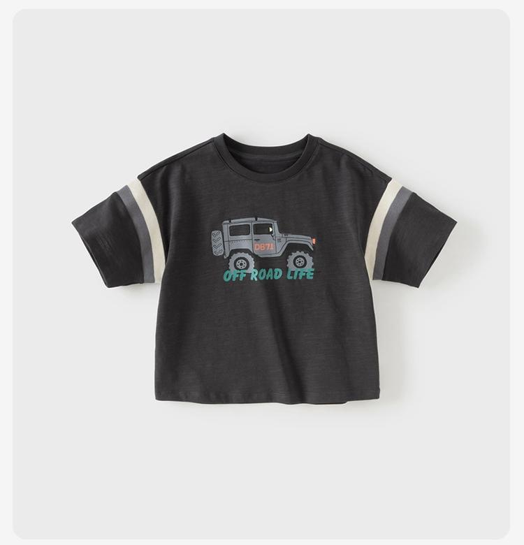 David Bella boys' cool short sleeved summer clothes new children's T-shirt baby antibacterial casual sports top