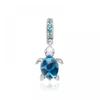 PAndora 798939c01 Murano Glass Sea Turtle Pendant And Dangle Silver Charm
