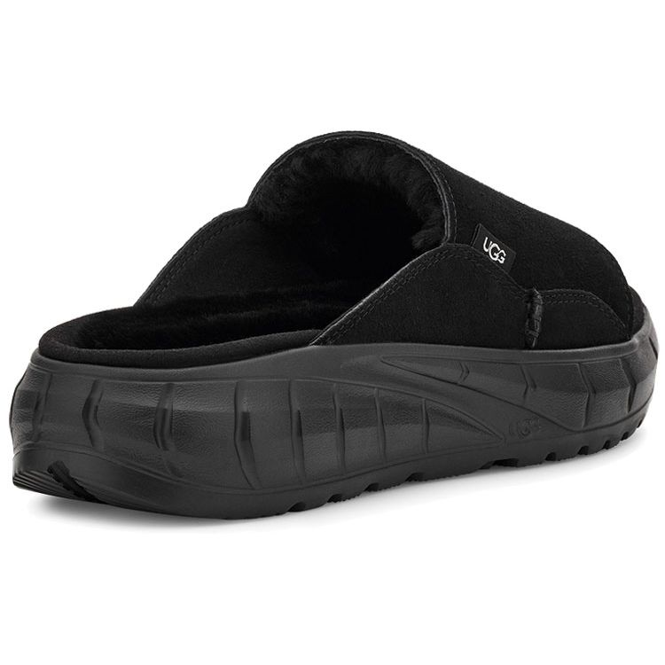 UGG Westsider Slide Leather Soft Sole Comfortable Flat Slide Sandals Women Slippers Black 1118135-BLKS