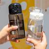 550ml Transparent Water Bottle Water Cup For Men Women Students With Filter And Anti-fall With Scale Sports Portable Bott