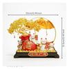 Prosperous Fortunate Cat Decor with Gold Frame Traditional