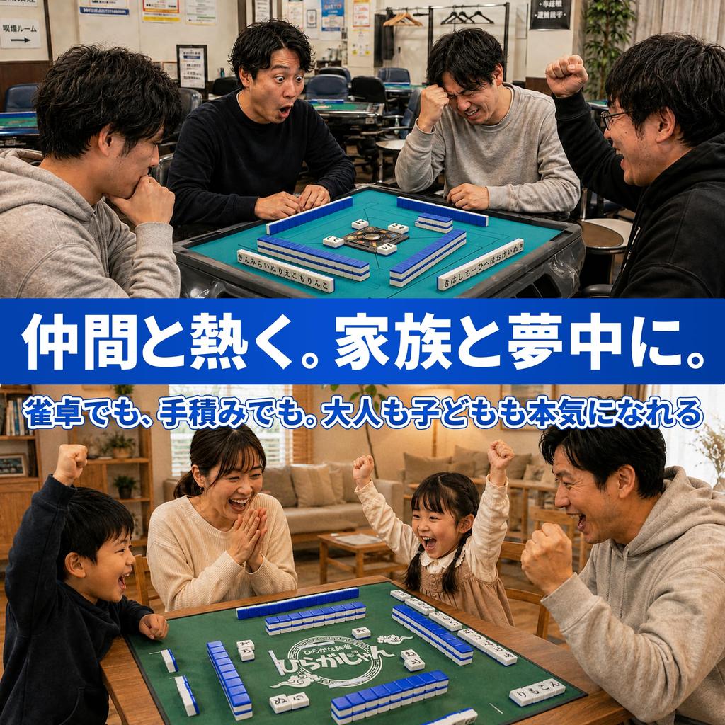 Hiragana Mahjong Pro Edition 28mm Scoring Case Included Compatible with Home Automatic Mahjong Tables EdisonBrain [Official] - Tiles, Sticks, - -