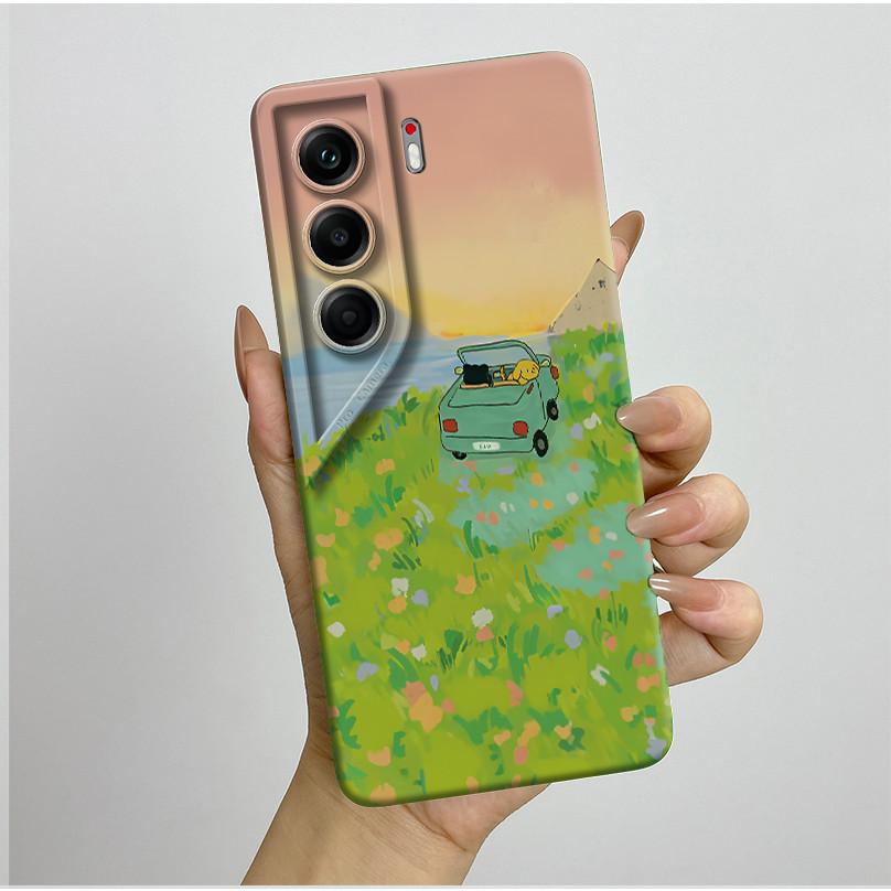 

For Tecno Camon 40 Pro 5G Case Pretty Flowers Smooth Liquid Silicone Phone Cover For Tecno Camon 40Pro 5G CM7 Funda Bumper Shell Camon 40 Pro 5G