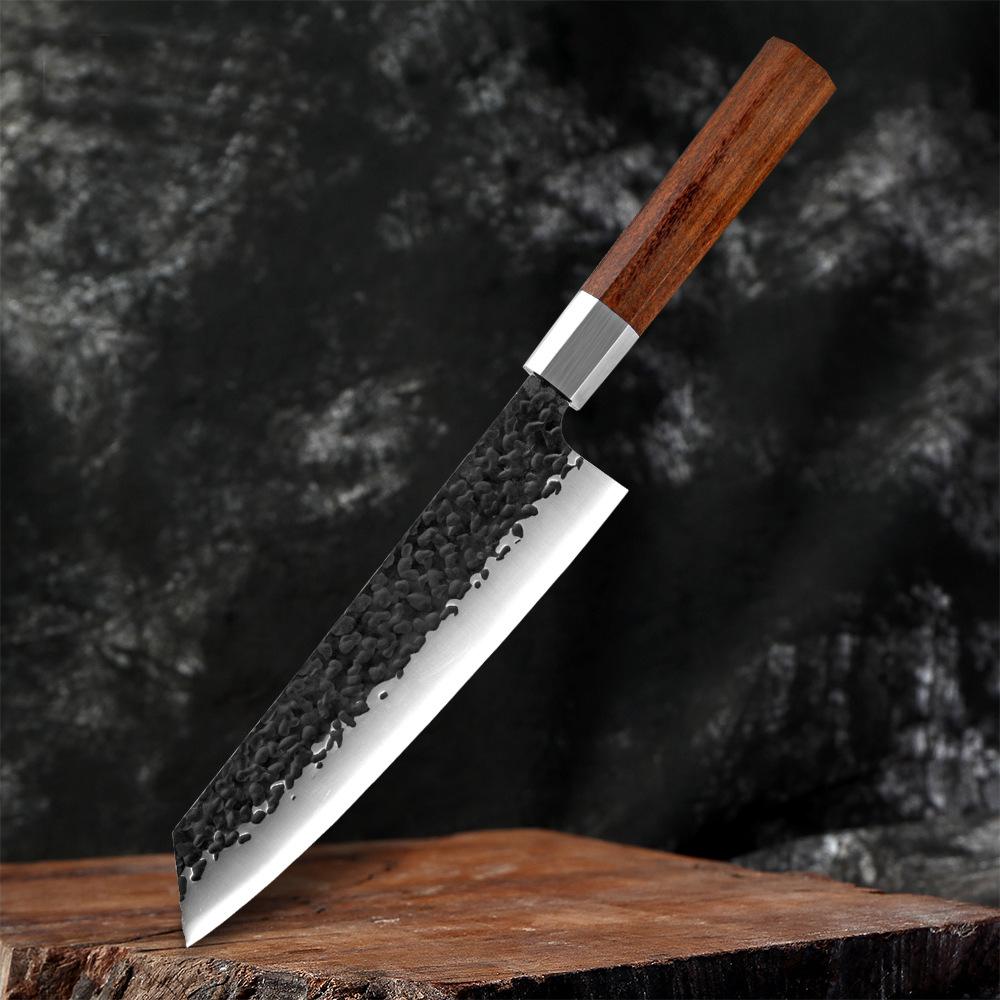8 Inch Kiritsuke Knife 7Cr17MoV Stainless Steel Blade Wood Handle Chef Slicing Vegetables Cleaver Meat Handmade Kitchen Knives
