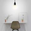 Douille e27 avec fil - kwmobile - support de lampe - noir - compatible ampoule e27 - interrupteur inclus