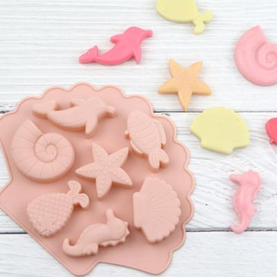 Cake Mold Flexible Ocean Animal Design DIY Tool 3D Ocean Sea Silicone Mold for Bakery