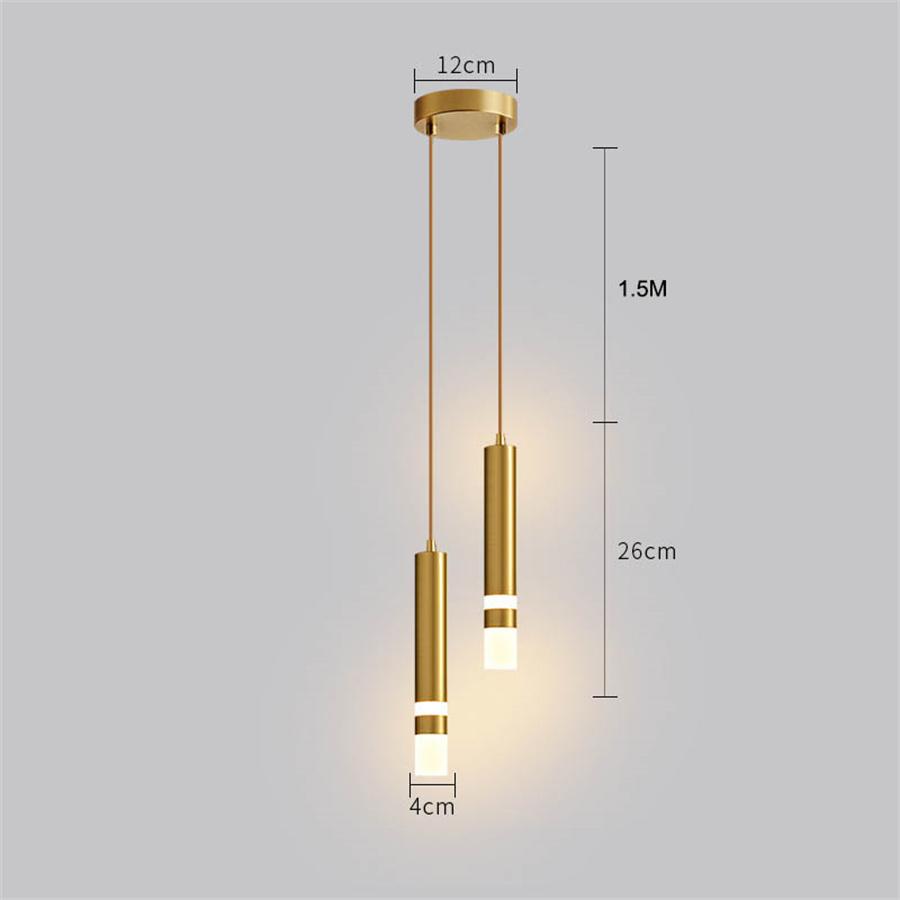 NEW Acrylic Bedroom Bedside LED Pendant Lamps Black Golden Long line hanging Light Island Bar Counter Shop Kitchen Pendant Light