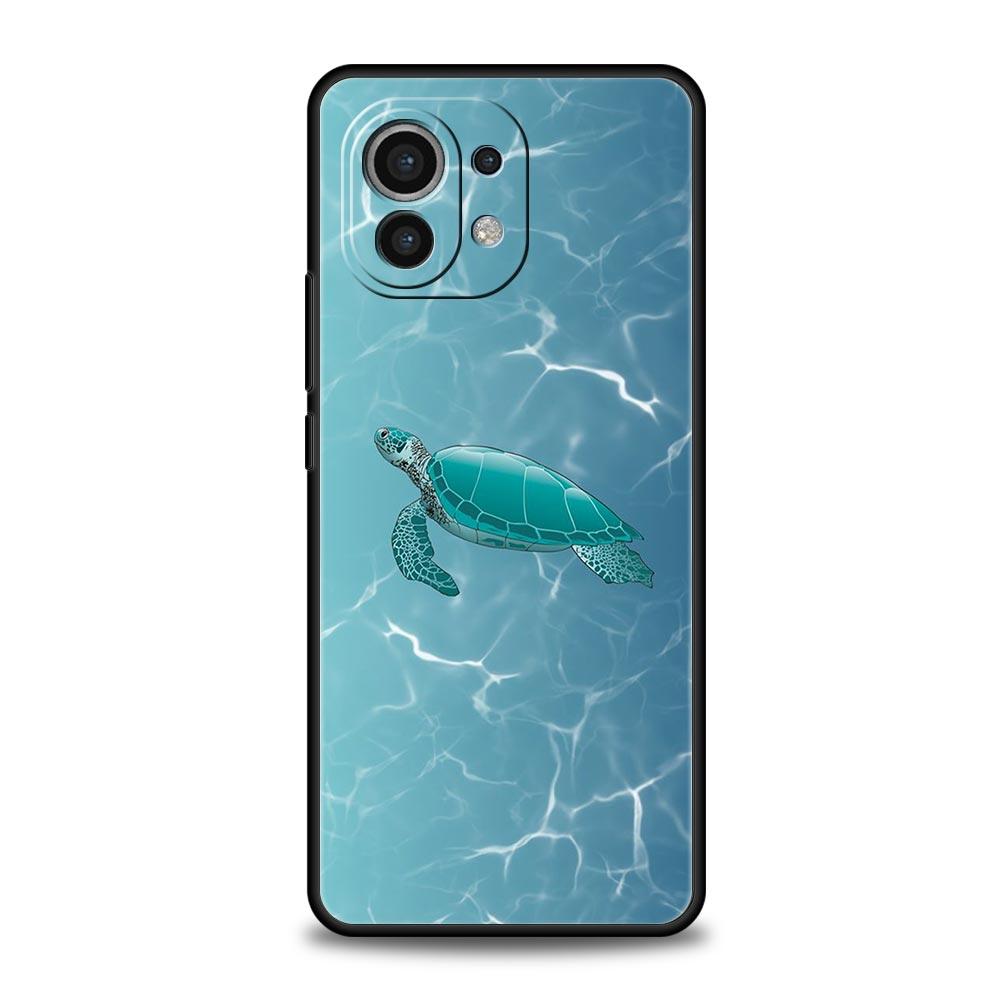 lovely Cartoon sea turtle ocean blue Case For Xiaomi 14 13T 12T Pro 12 13 11 Ultra Mi Note 10 Lite 10T 5G Pro 11T 11i 9T Cover