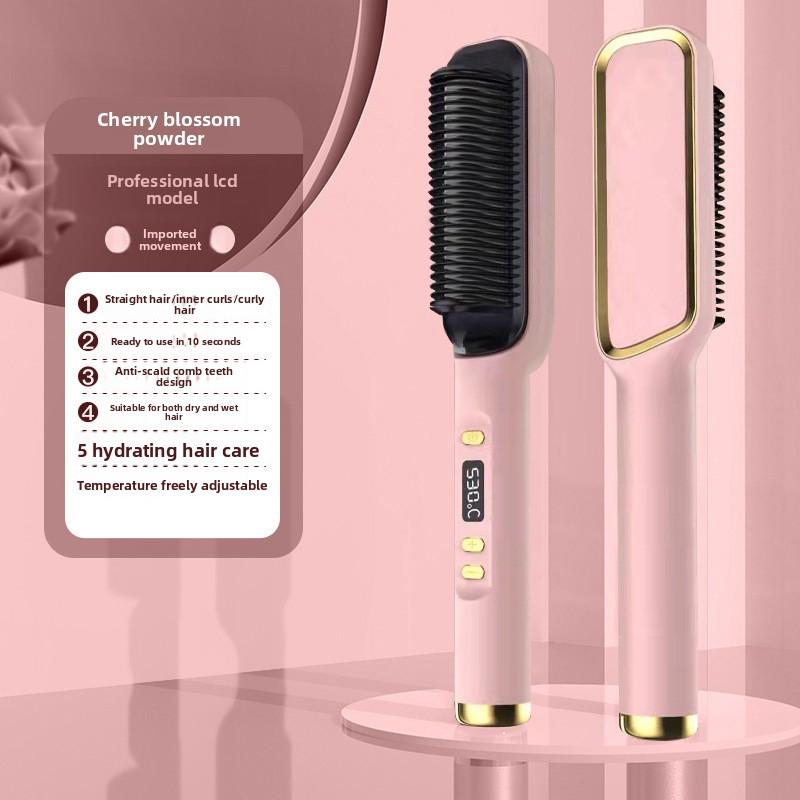 Multifunctional Styling Comb for Straight Curly and Soft Hair Temperature Control Rapid Heating Hair Straightener and Curler Too