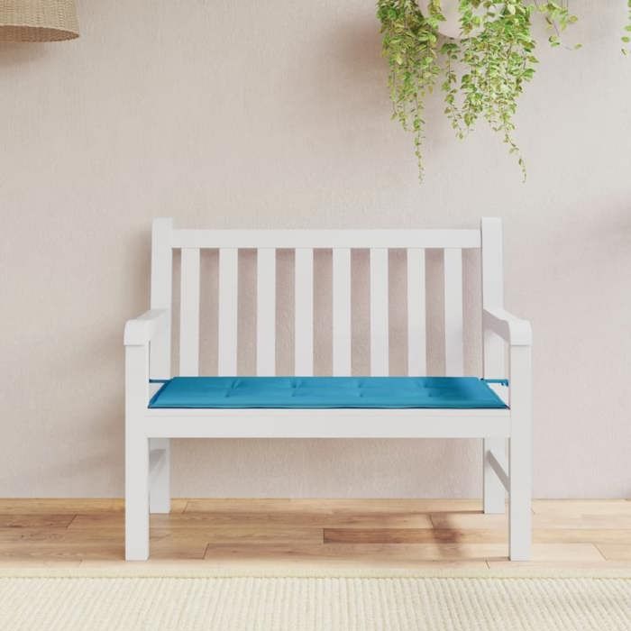 VidaXL Coussin de banc de jardin bleu 100x50x3 cm tissu oxford 43201