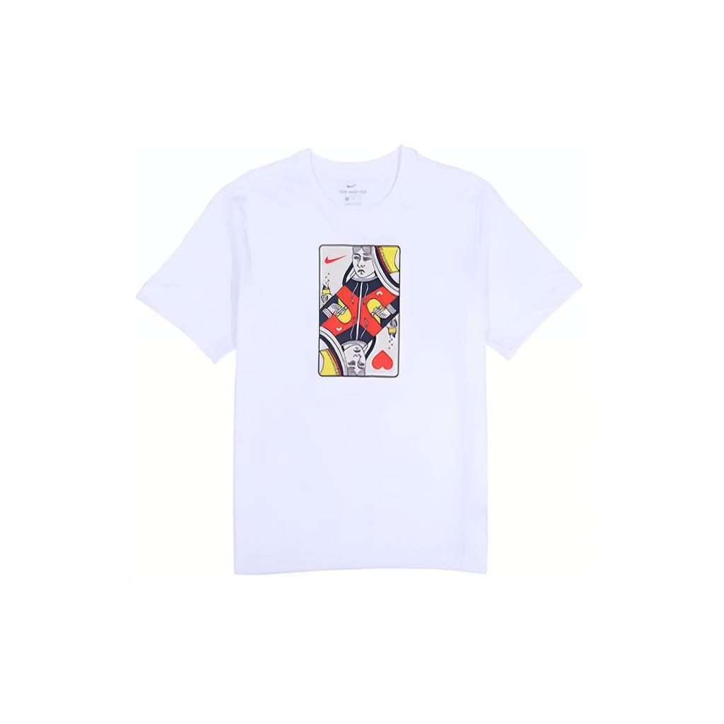 Nike T Shirts Men's Crew Neck Moderate Straight Fit AQ4506-100