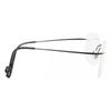 Rimless Rectangle Shiny Black SmaRtbuy Collection Harlo Rt 008a C4 Fashion Unisex Eyeglasses