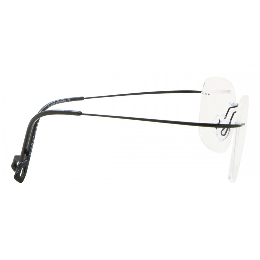 Rimless Rectangle Shiny Black SmaRtbuy Collection Harlo Rt 008a C4 Fashion Unisex Eyeglasses